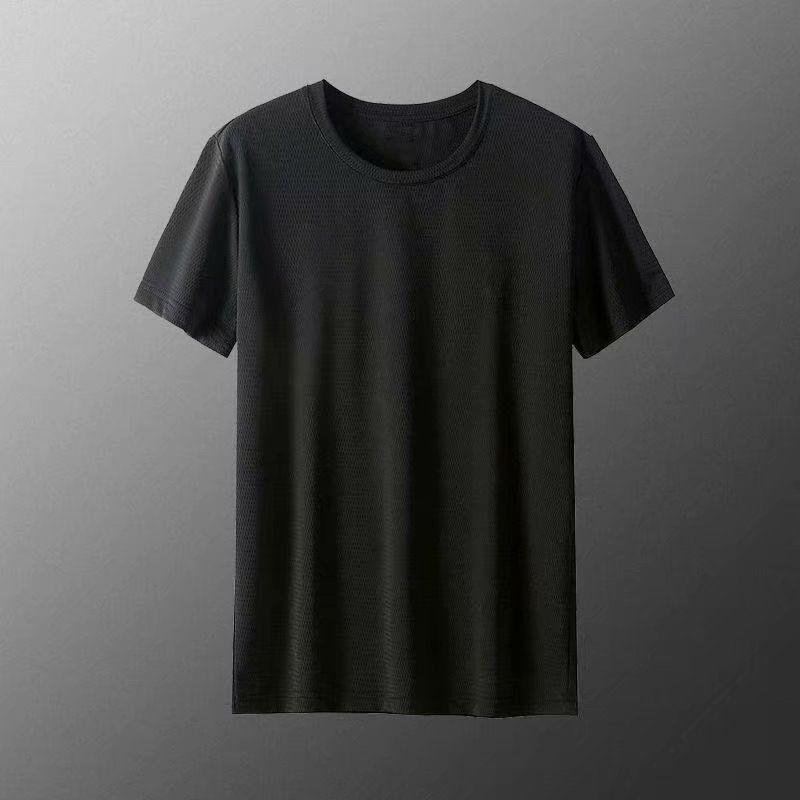 Acrius - T-shirt met korte mouwen en ronde hals, effen