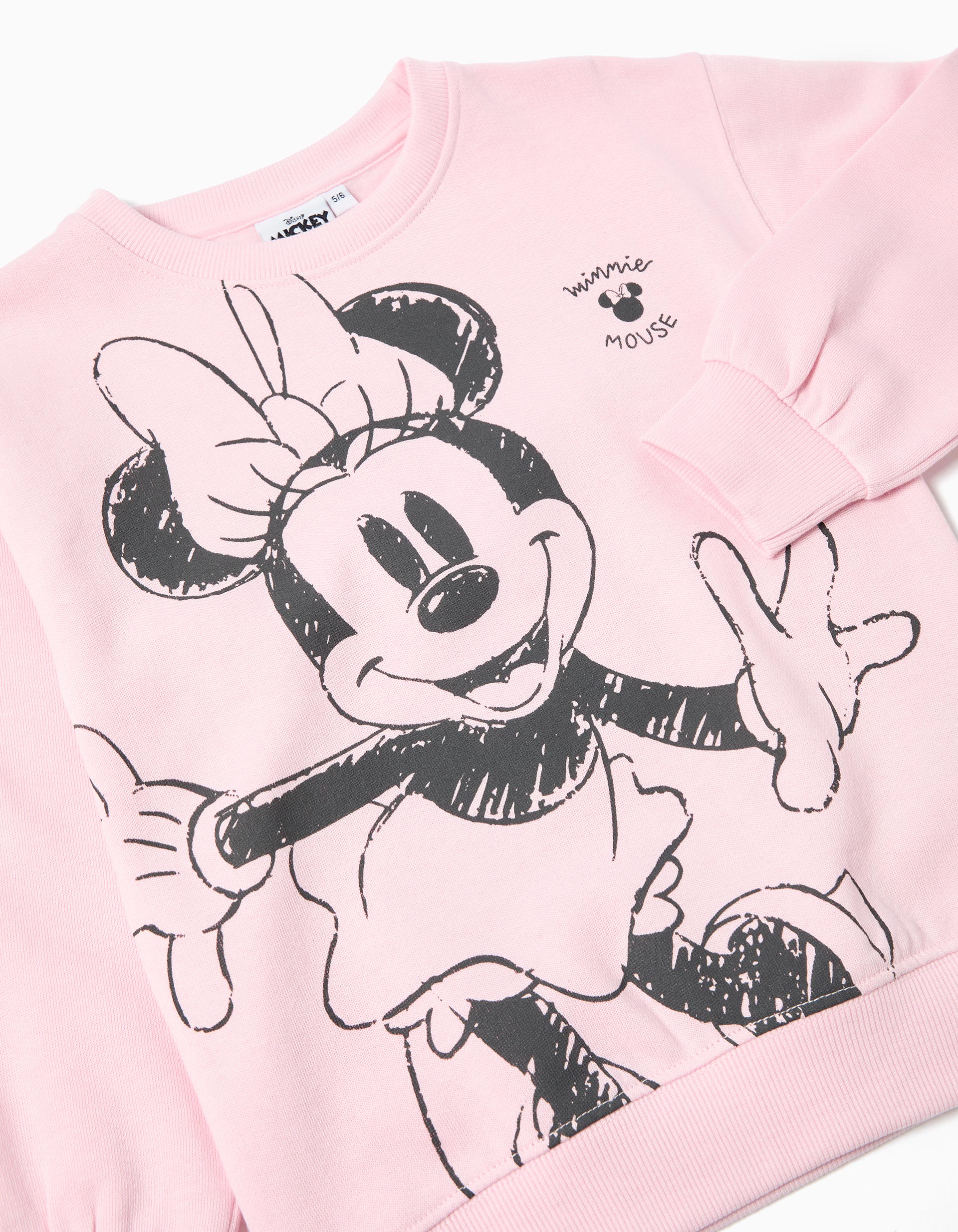 Conjunto Sweatshirt e Leggings 'Minnie' ©Disney, Menina, Rosa Claro