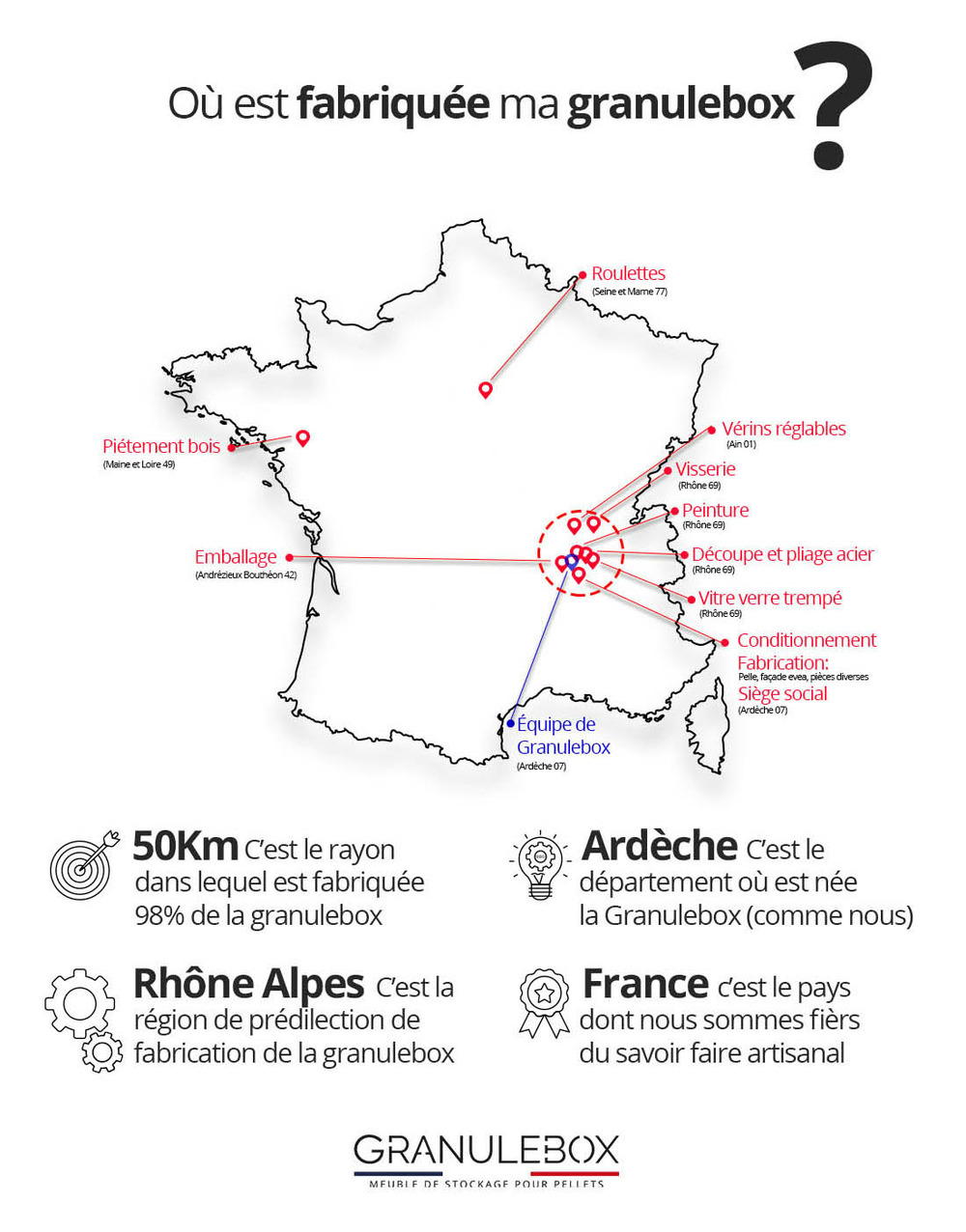 Rangement de granulés de bois en intérieur 55Kg archi noir