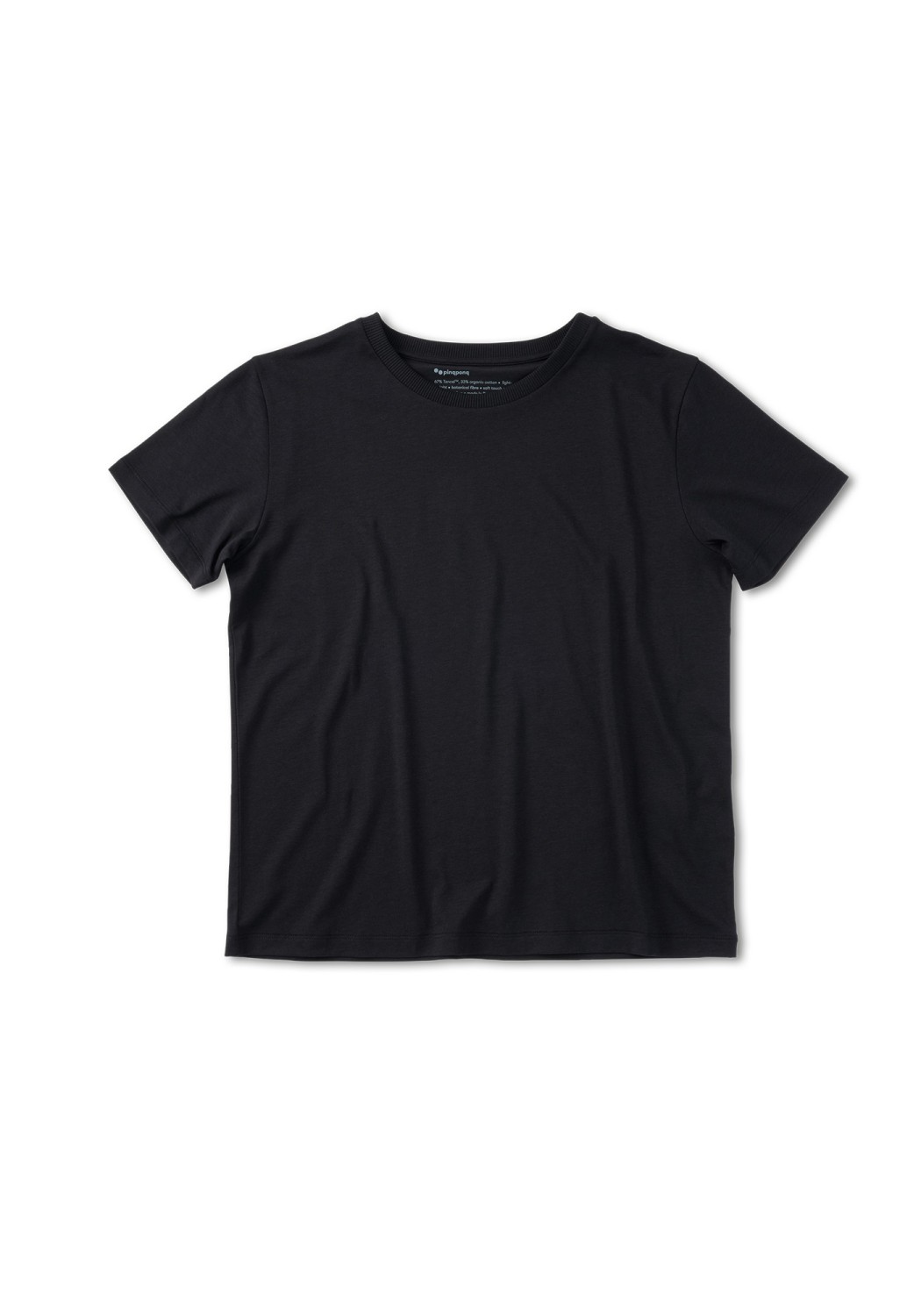 Pinqponq T-Shirt Tencel™ Tone Wooden Black