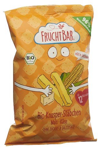 FRUCHTBAR Knusper Stäbchen Bio Mais Käse Btl 30 g