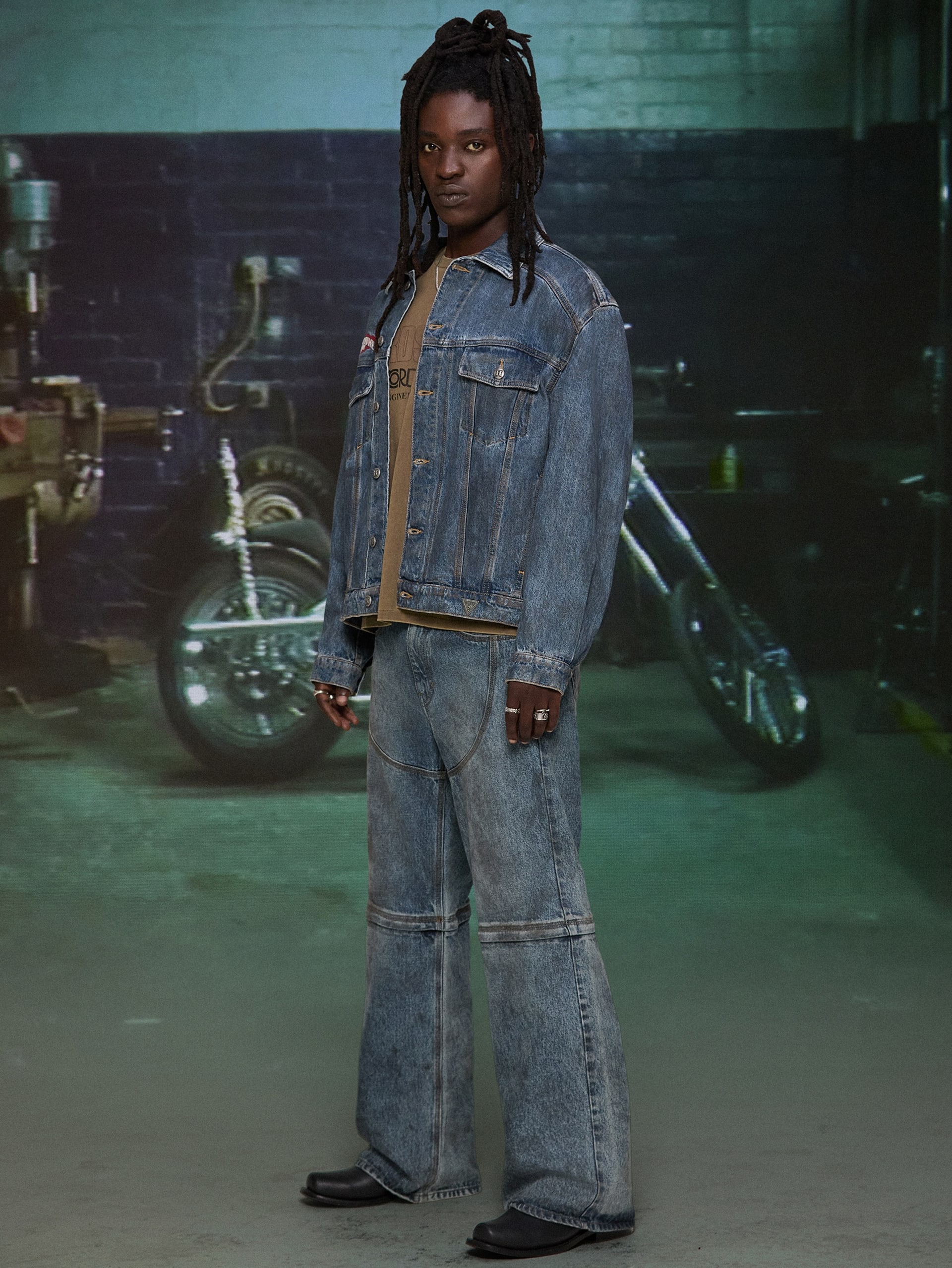 Calça jeans HARDSTONE com zíper removível