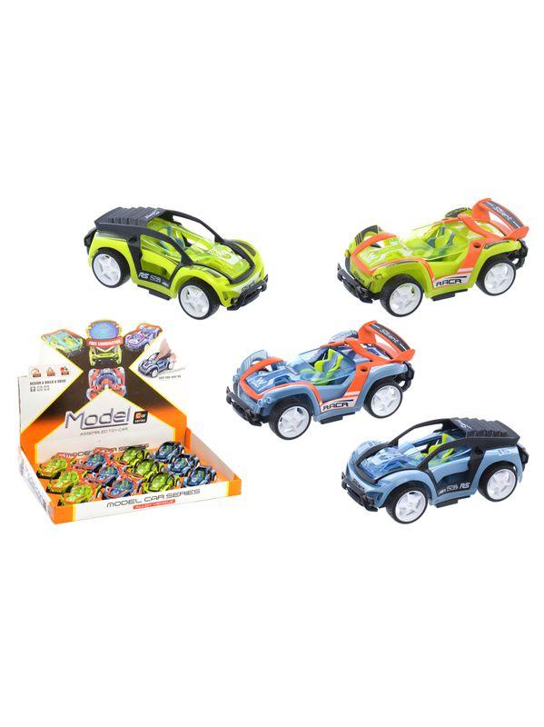 VOITURE RETROFRICTION 11X6X3CM BICOLORE