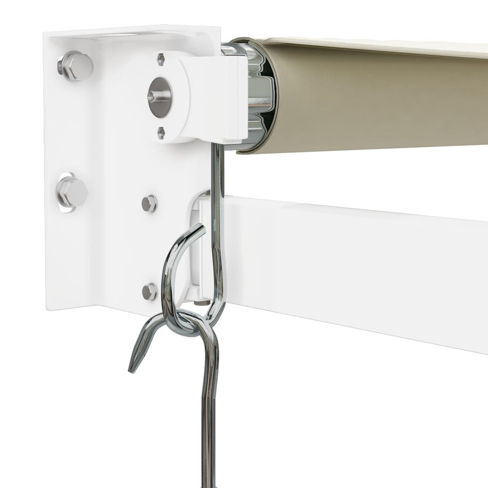 Auvent rétractable crème 3,5x2,5 m tissu et aluminium