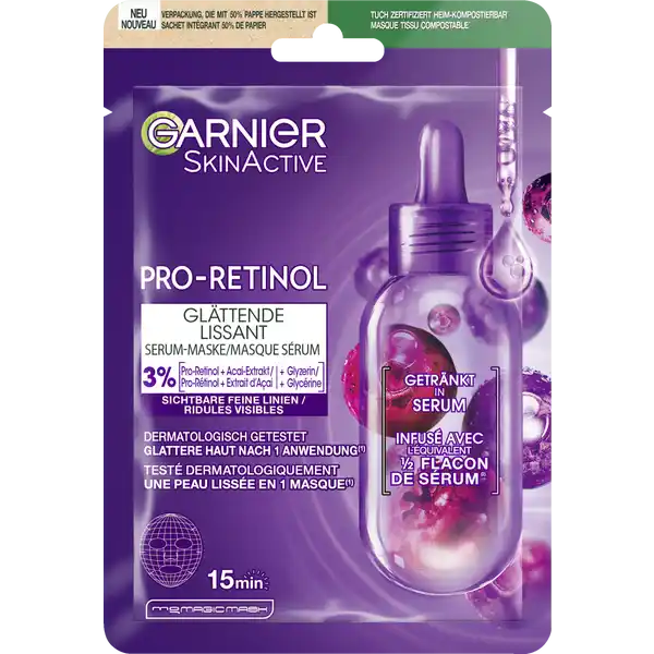 Pro-Retinol Glättende Serum-Maske