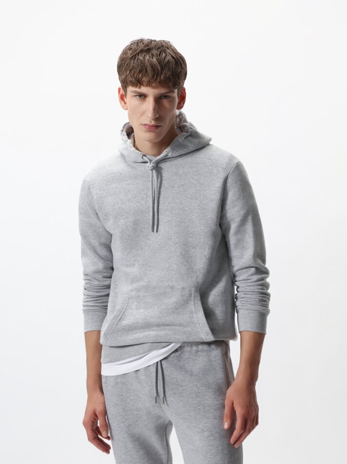 Calça jogger básica - Cinza mesclado