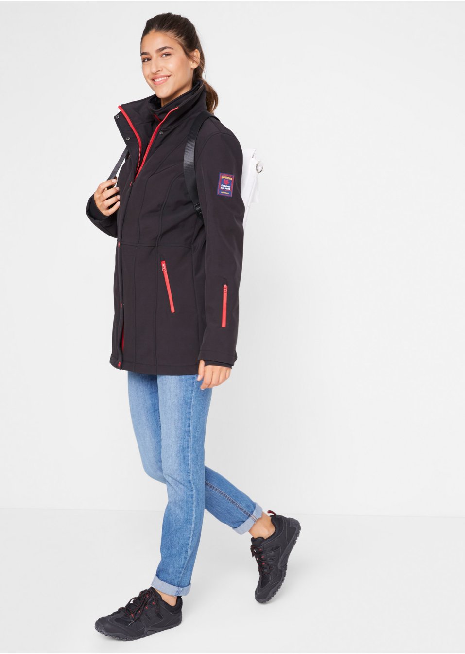 Veste longue softshell extensible