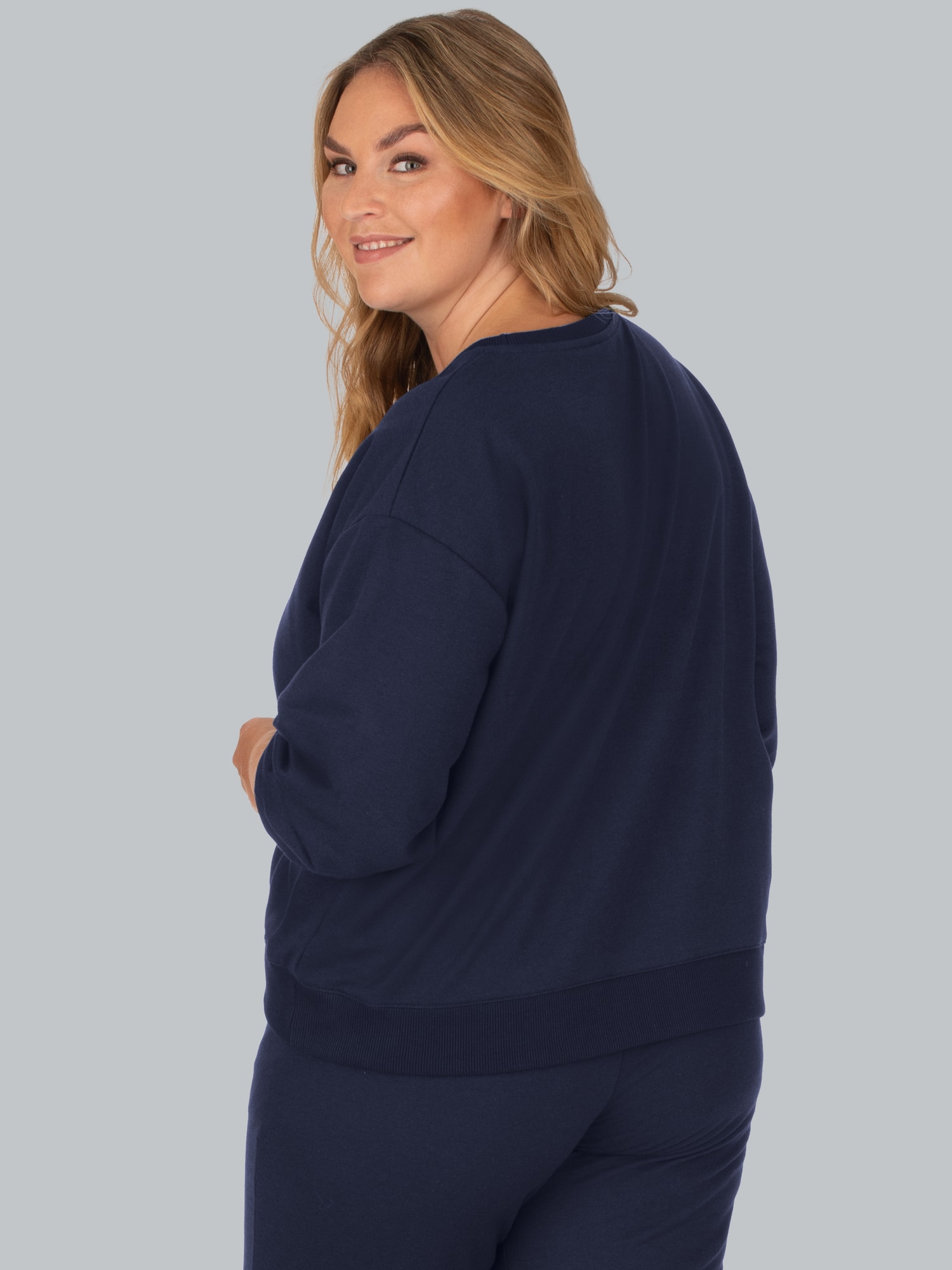 Dünnes Sweatshirt Navy