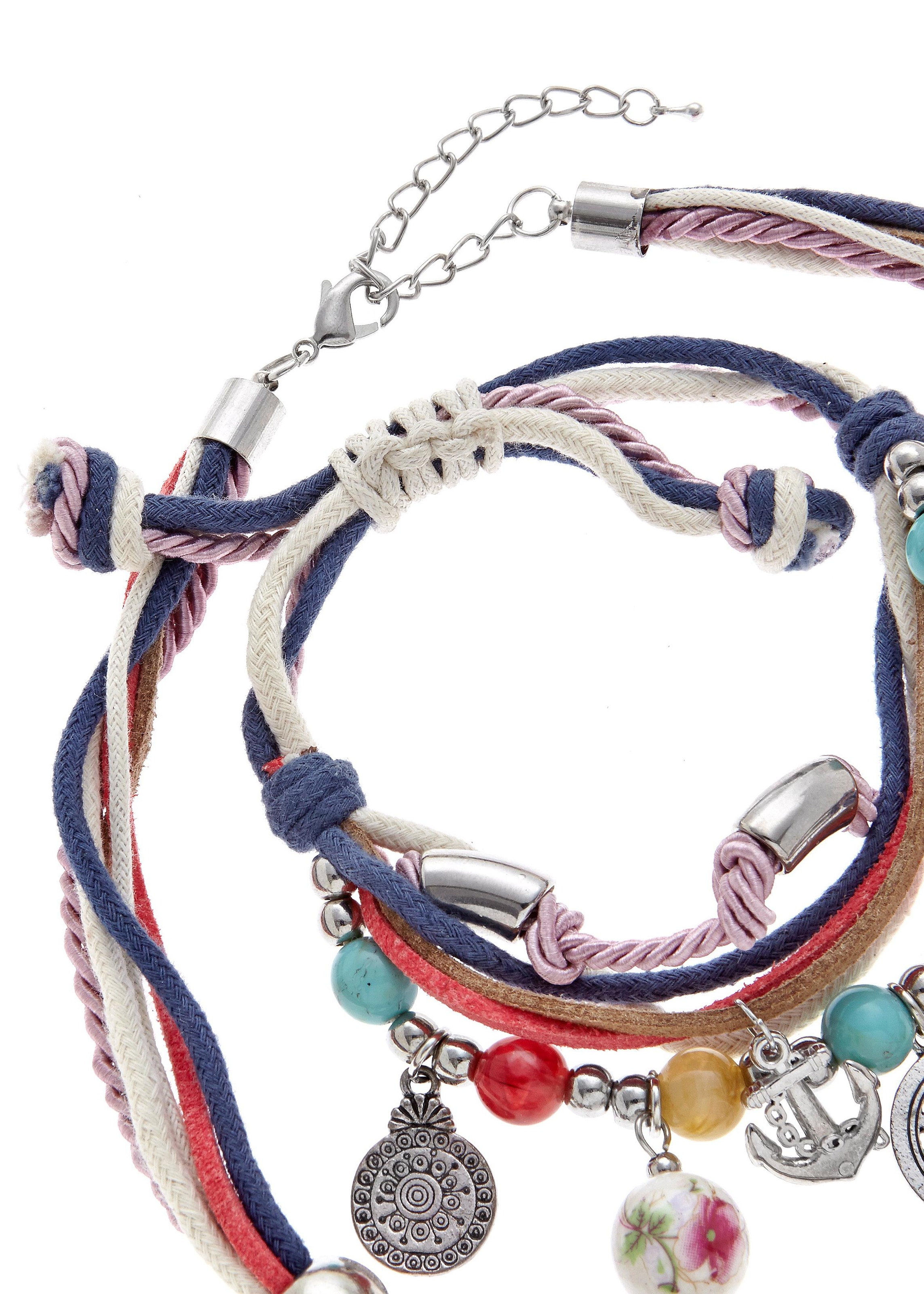 LASCANA Schmuckset »Bettlerarmband  und Halsketten Set« ()  Mit vielen kleinen Anhängern