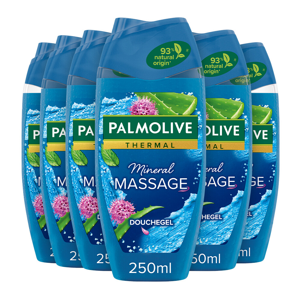 6x Palmolive Douchegel Thermal Mineral Massage250 ml