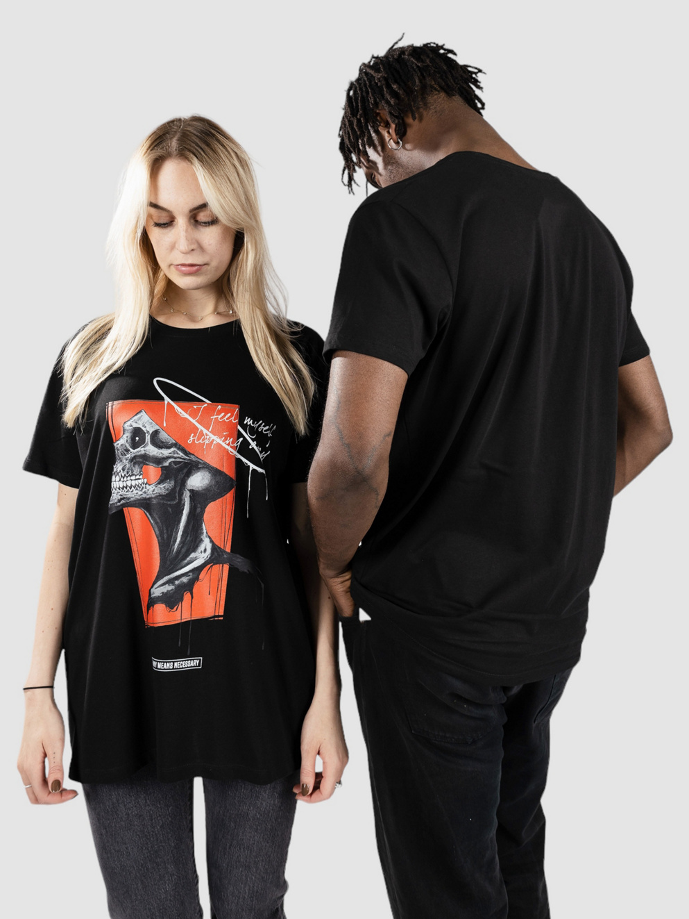 Any Means Necessary Slipping Away T-Shirt black