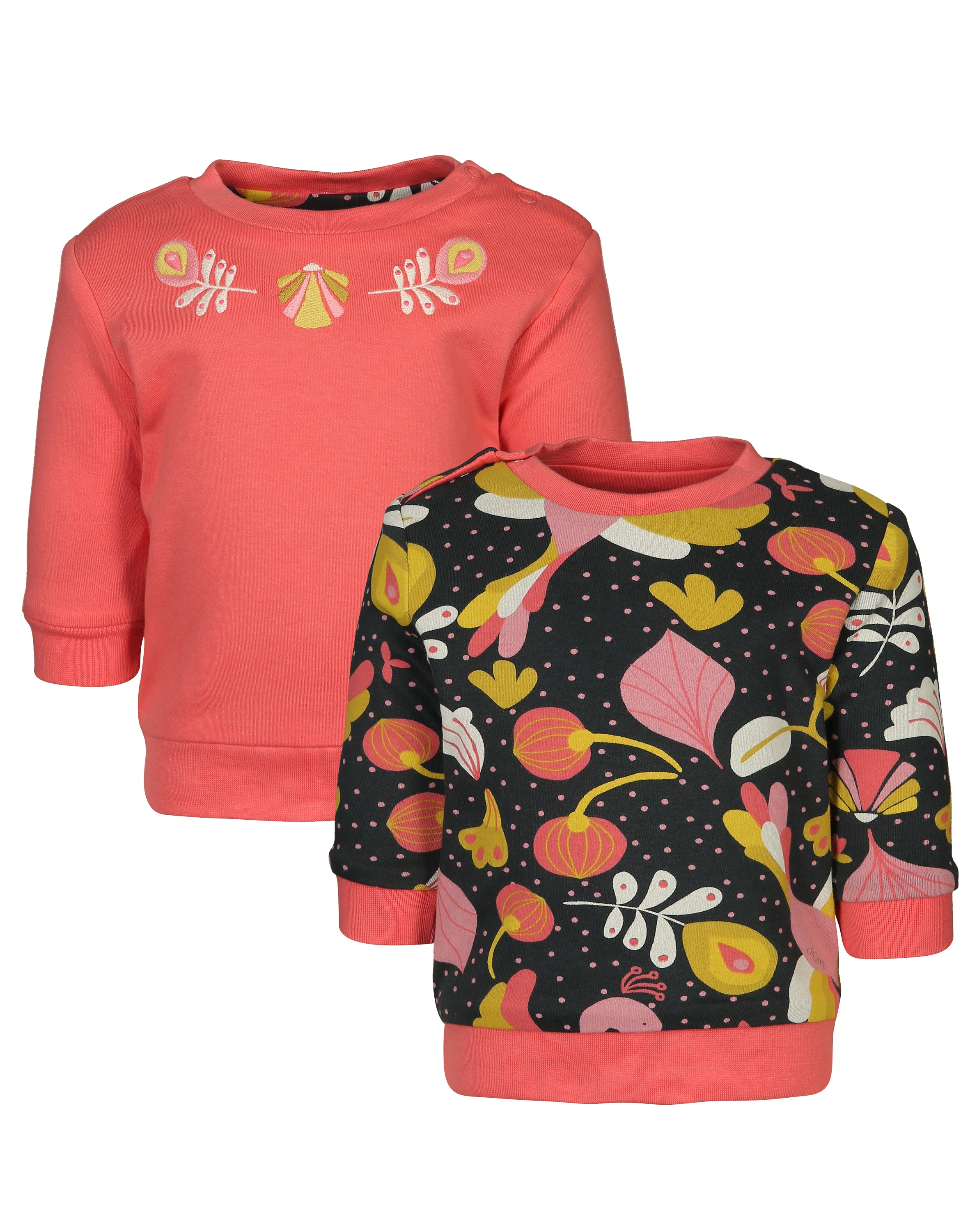Wende-Sweatshirt SCHWAN - BABY in pink/anthrazit