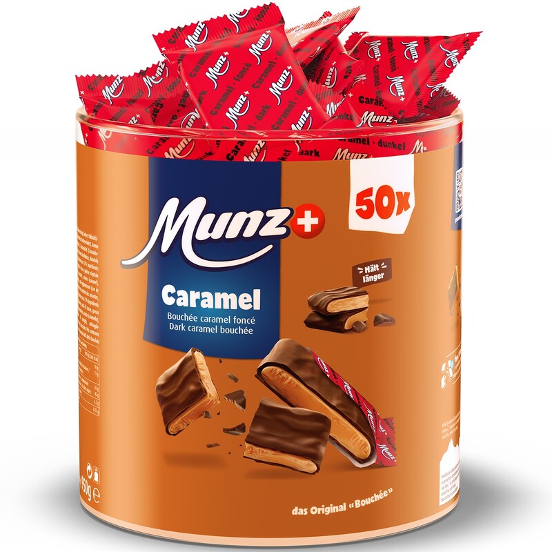 Munz Caramel Dunkel, 19 g, 50 Stück
