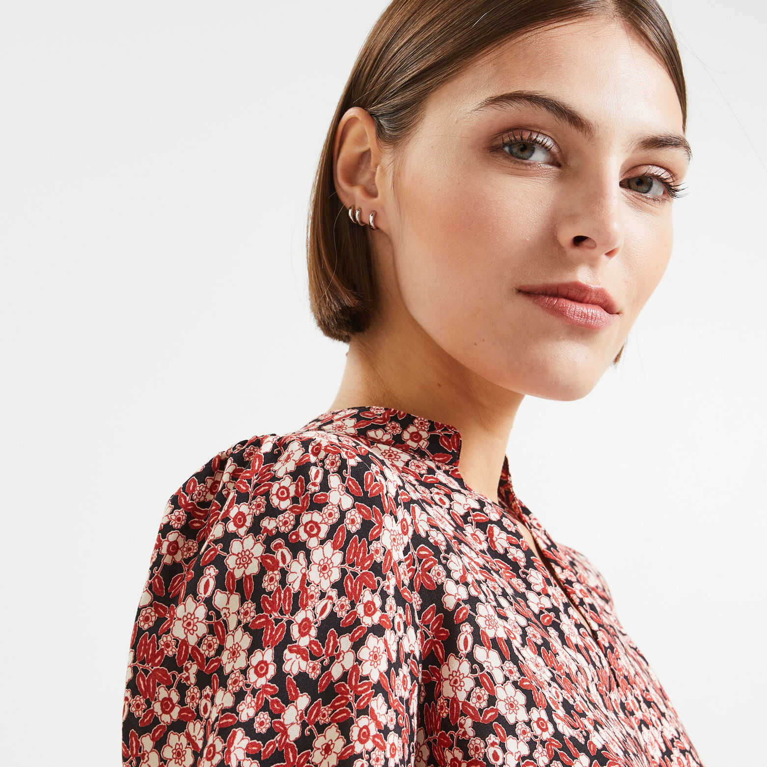 Robe imprimée fleurs femme