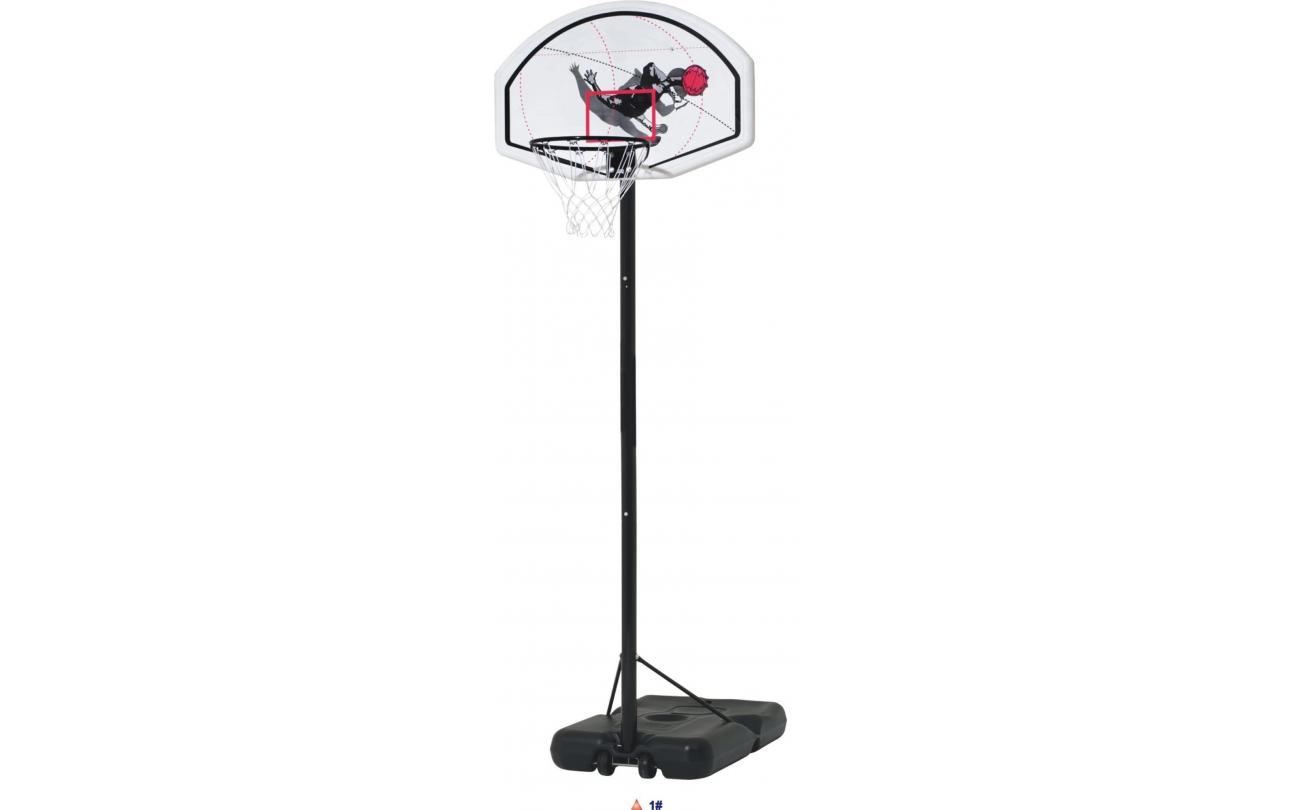 Verstelbare basketset op voet