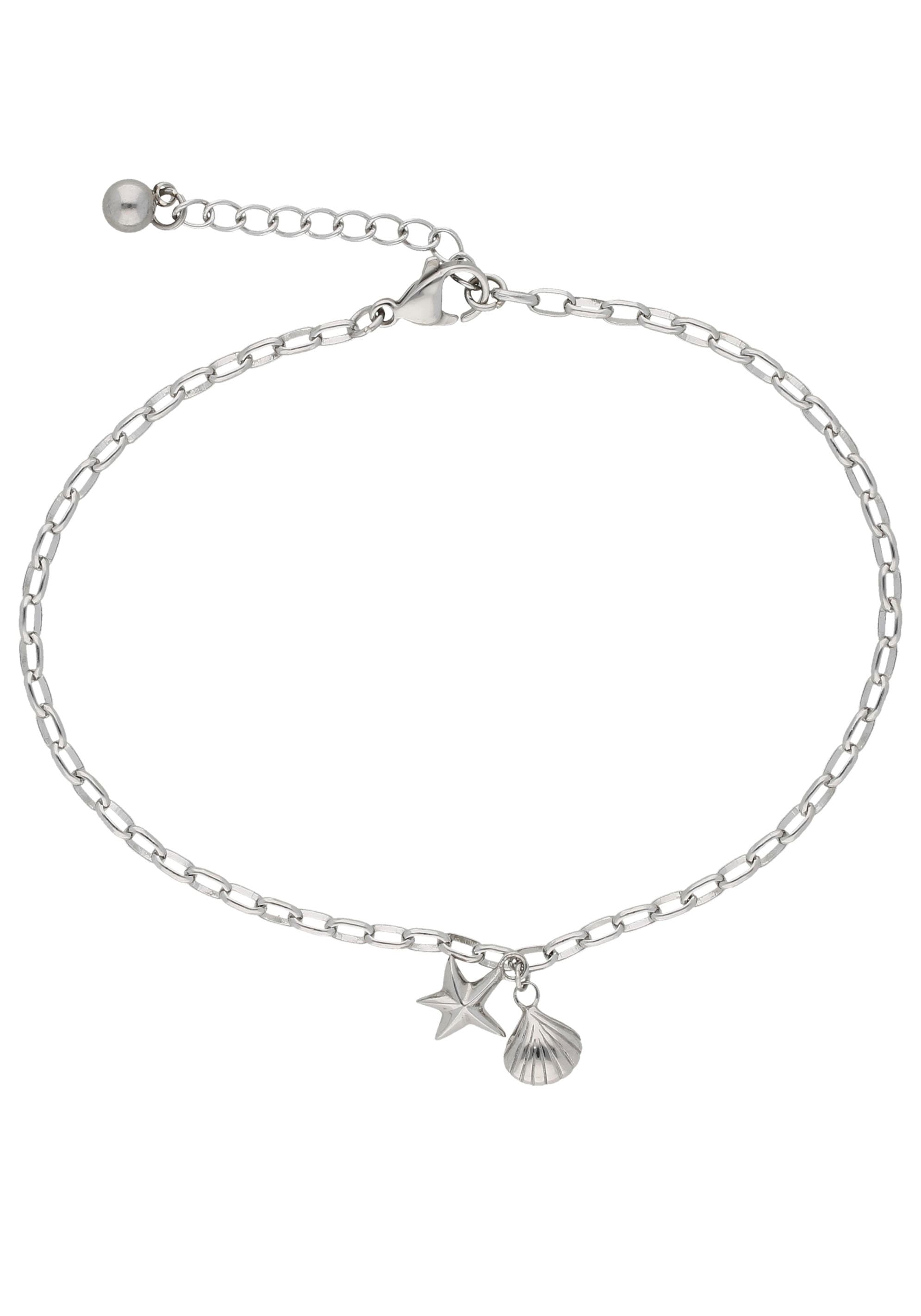 Firetti Fusskette »Schmuck Geschenk Körperschmuck Maritim Seestern+Muschel Ankerkette«