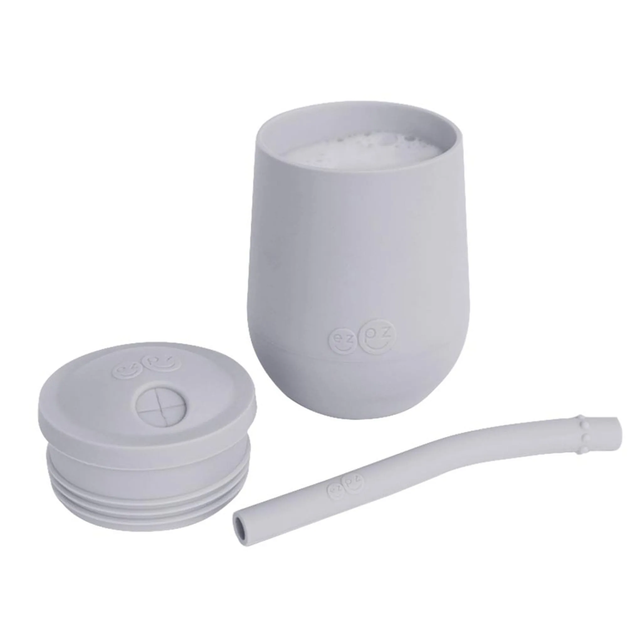 EZ PZ Fun Gobelet Mini Cup et Paille - Gris