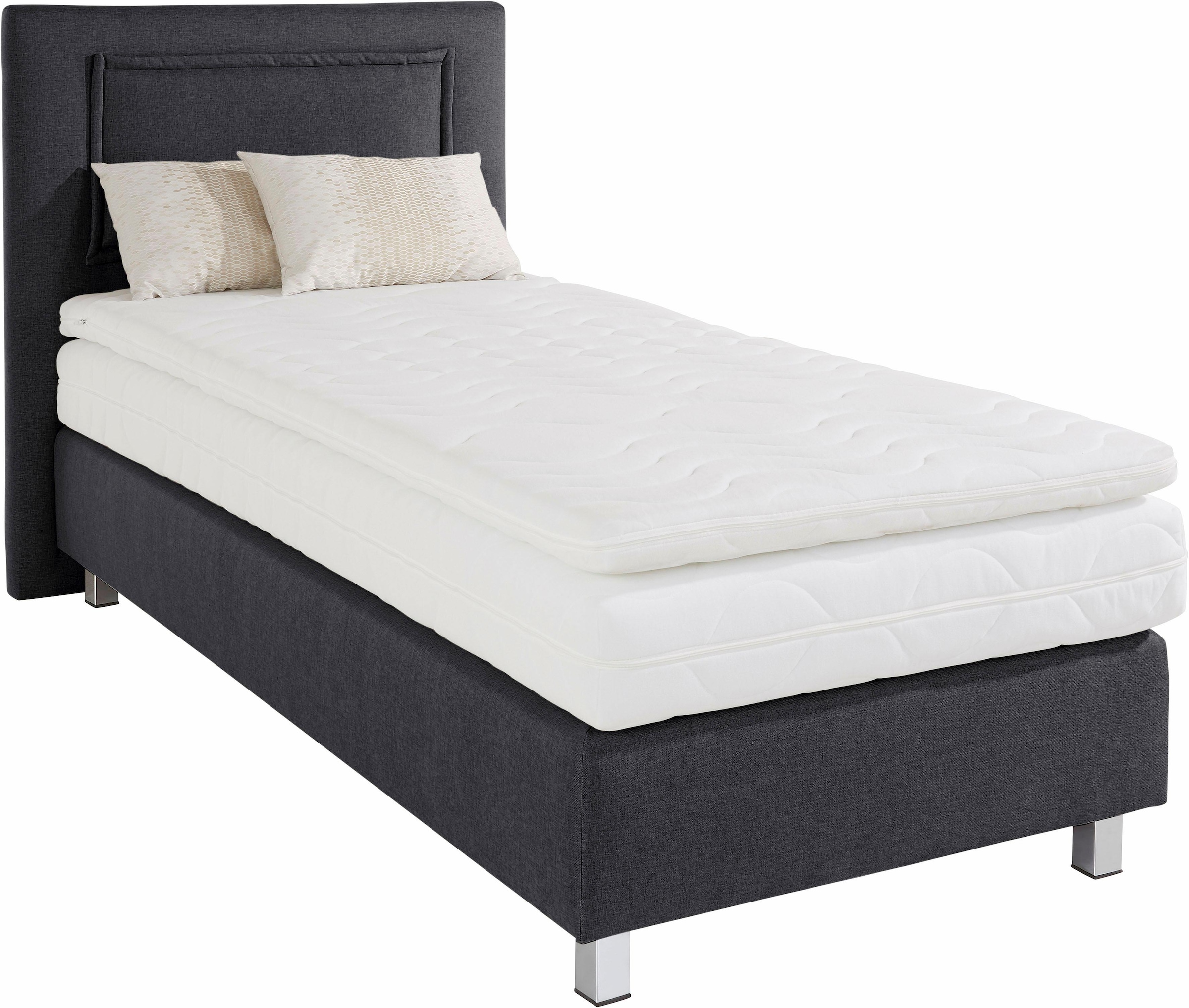 Westfalia Schlafkomfort Boxspringbett inkl. Kaltschaum-Topper und Zierkissen