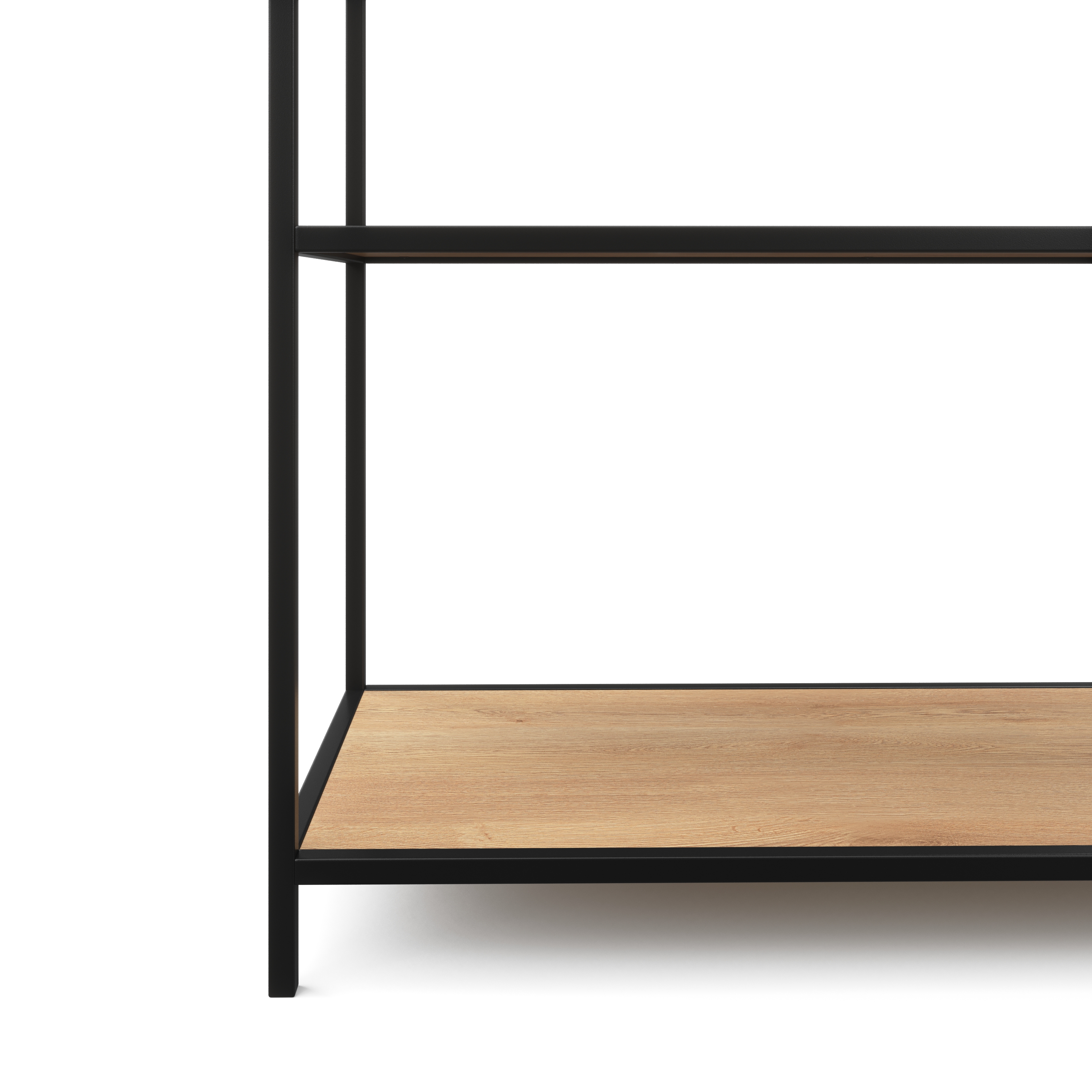 Bücherregal SEAFORD 77 x 185 cm braun/schwarz