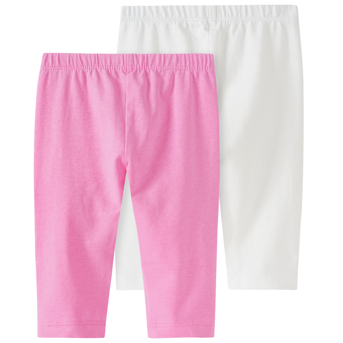 Famy 2 Baby Capri-Leggings im Basic-Look rosa / weiss