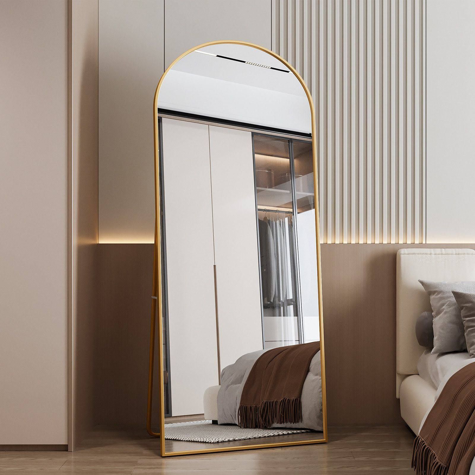 Furnishings Home Spiegel Groß Rahmen Rundbogen Ganzkörperspiegel Dekospiegel Garderobenspiegel