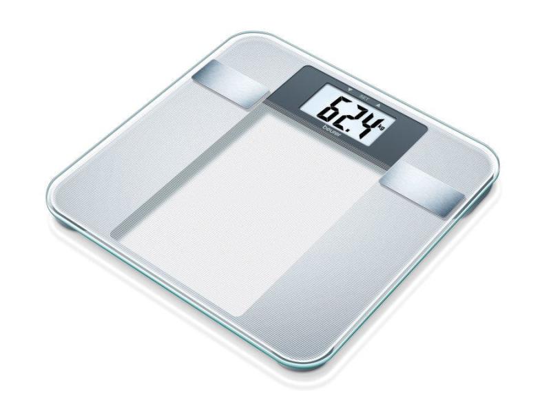 Beurer Körperanalysewaage BG13 Silber Glas-Diagnosewaage