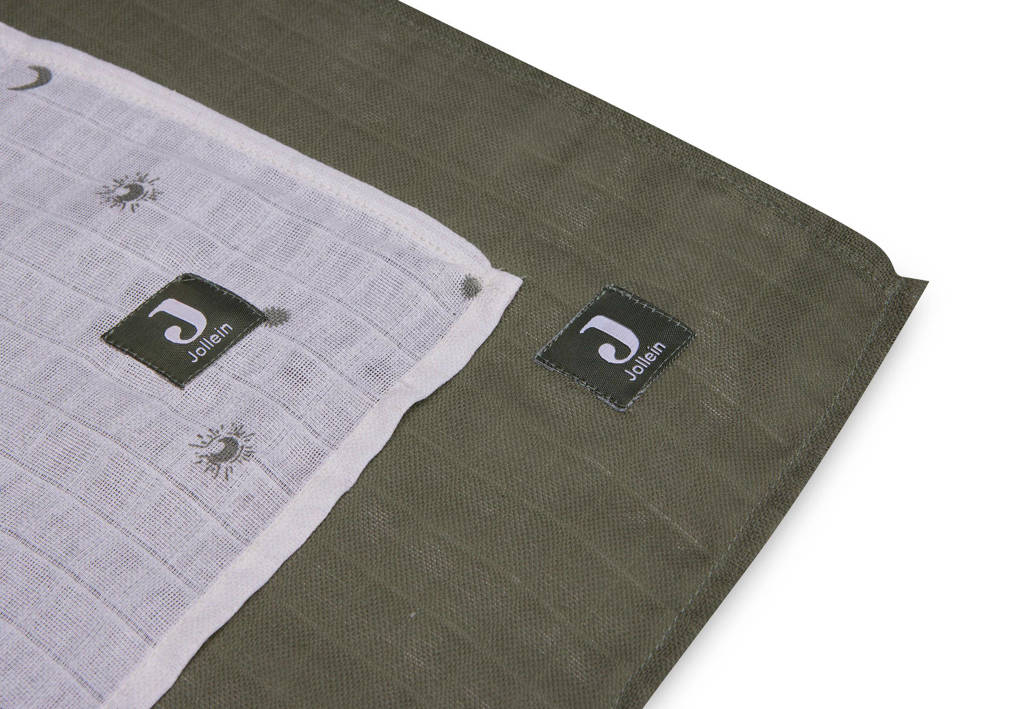 hydrofiele doek Large 115x115cm Stargaze Leaf Green - set van 2