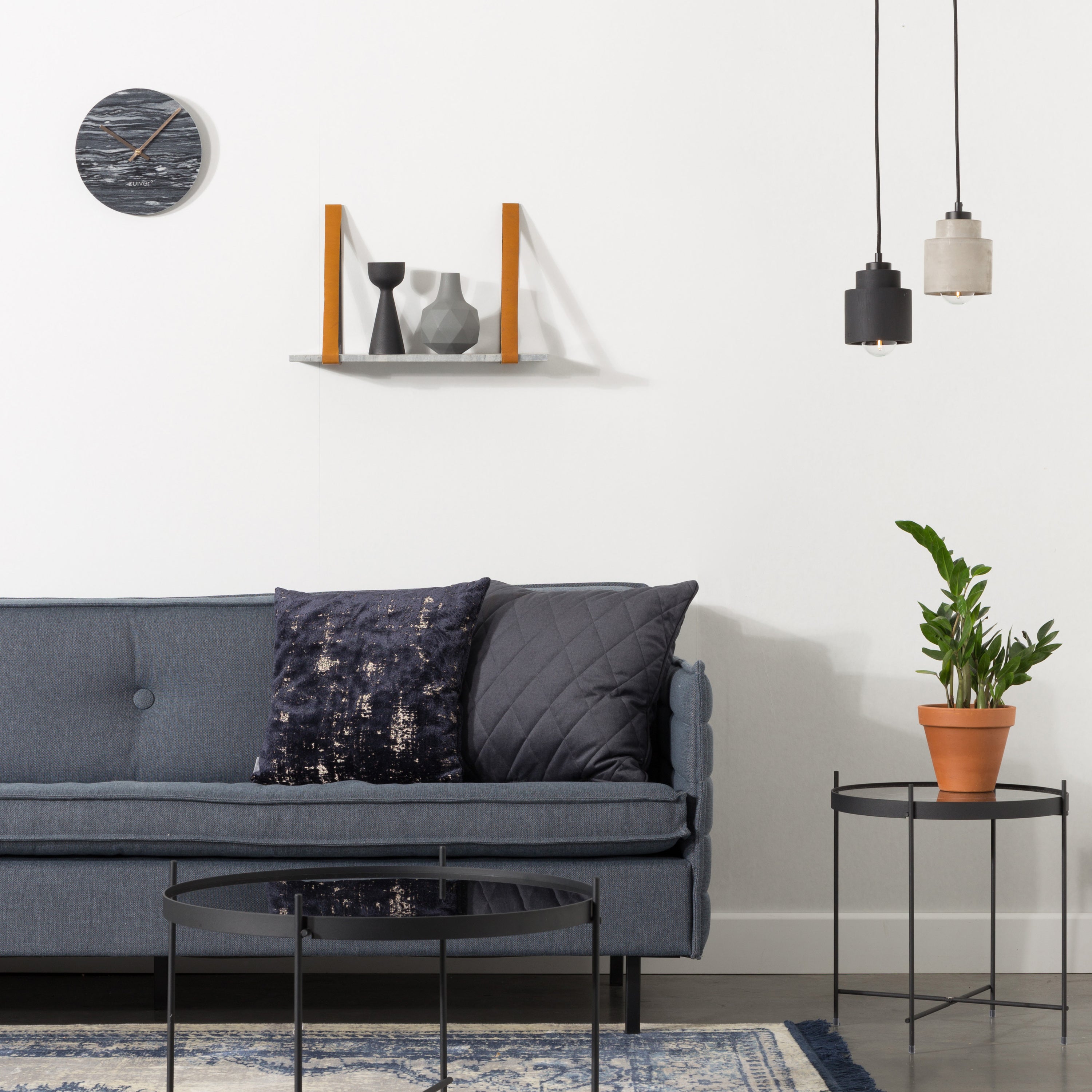 Zuiver Left Hanglamp Beton - Zwart