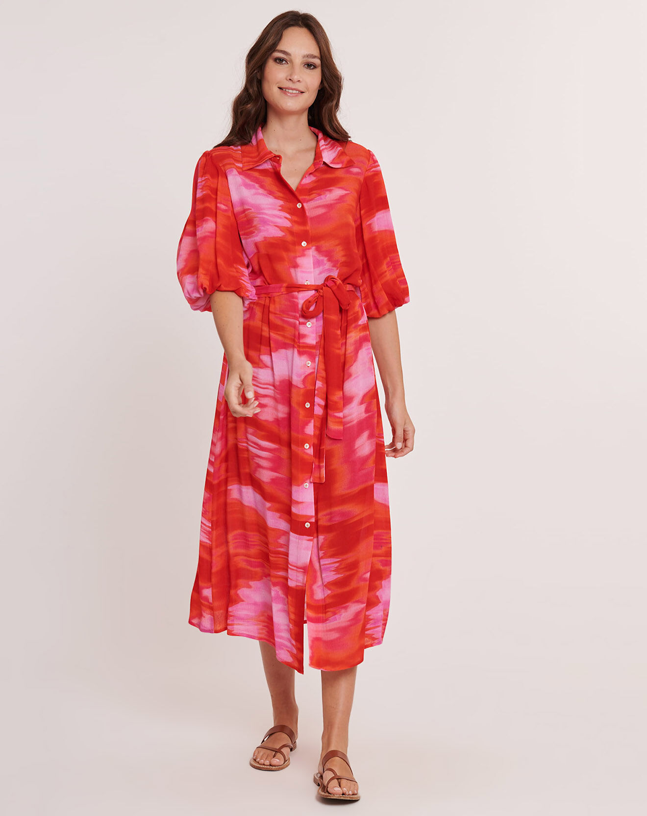 Derhy Robe Cidalia imprimée rouge