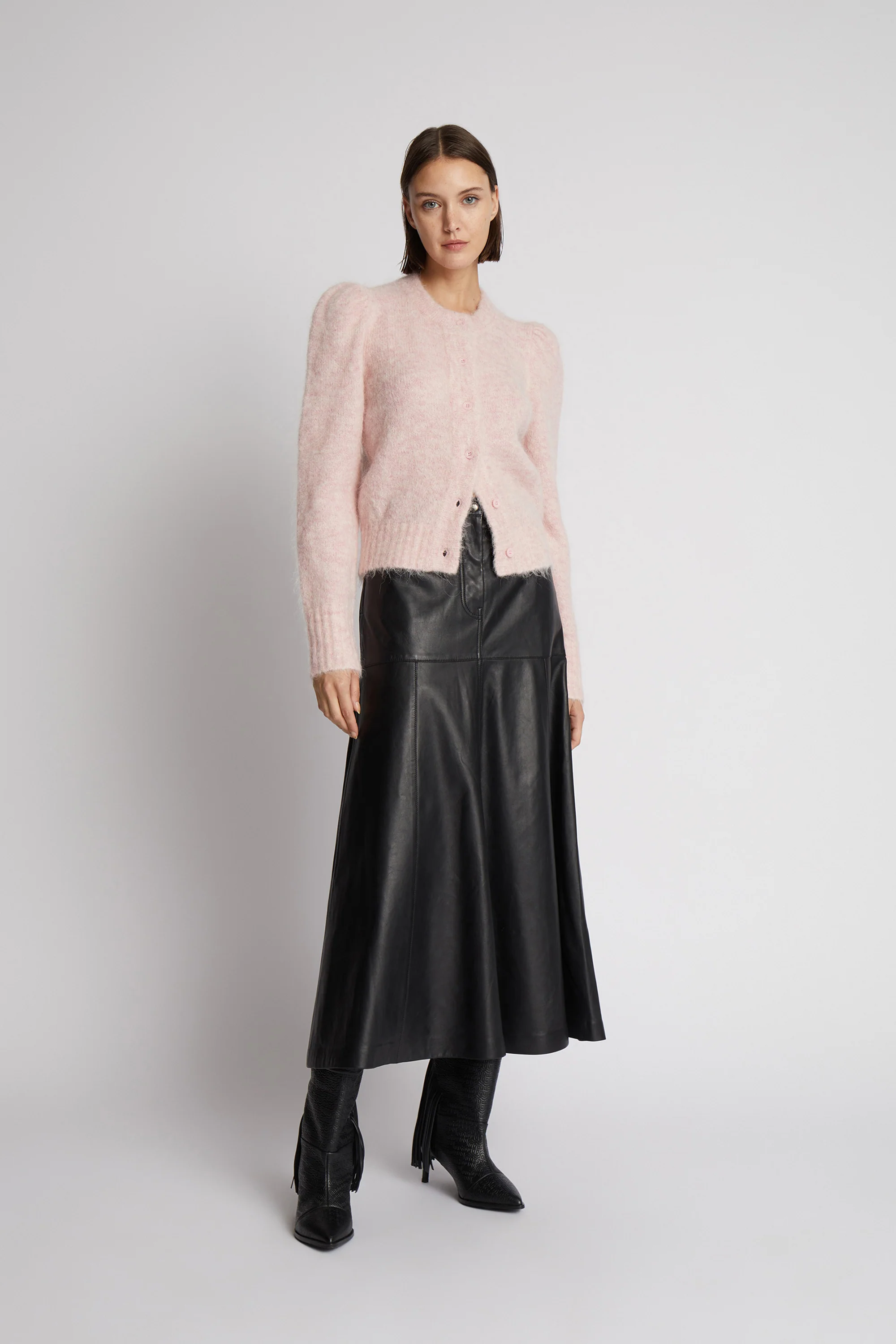 MUNTHE  Ovilla strikket uldcardigan - Rose