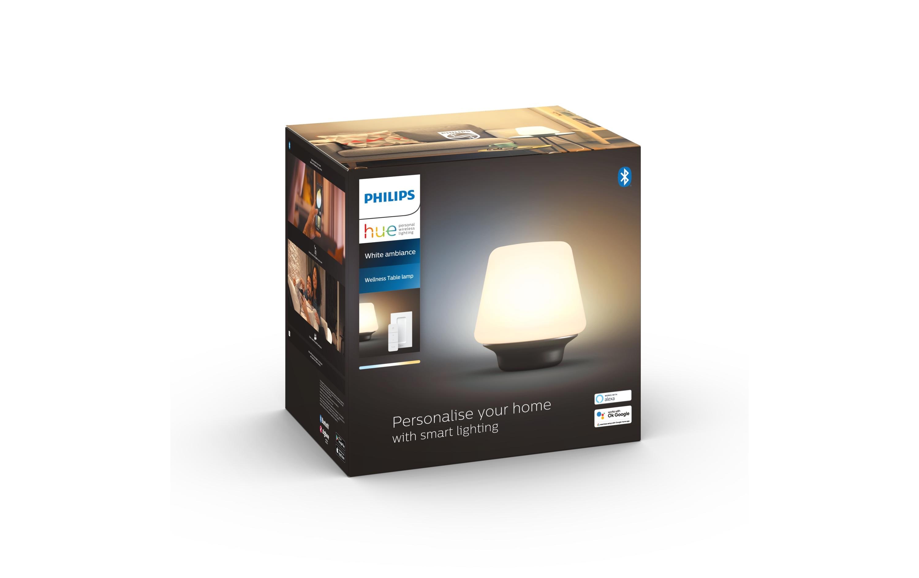 Tischleuchte White Ambiance, Wellness, E27, 8 W, Schwarz<br>Tischleuchte
