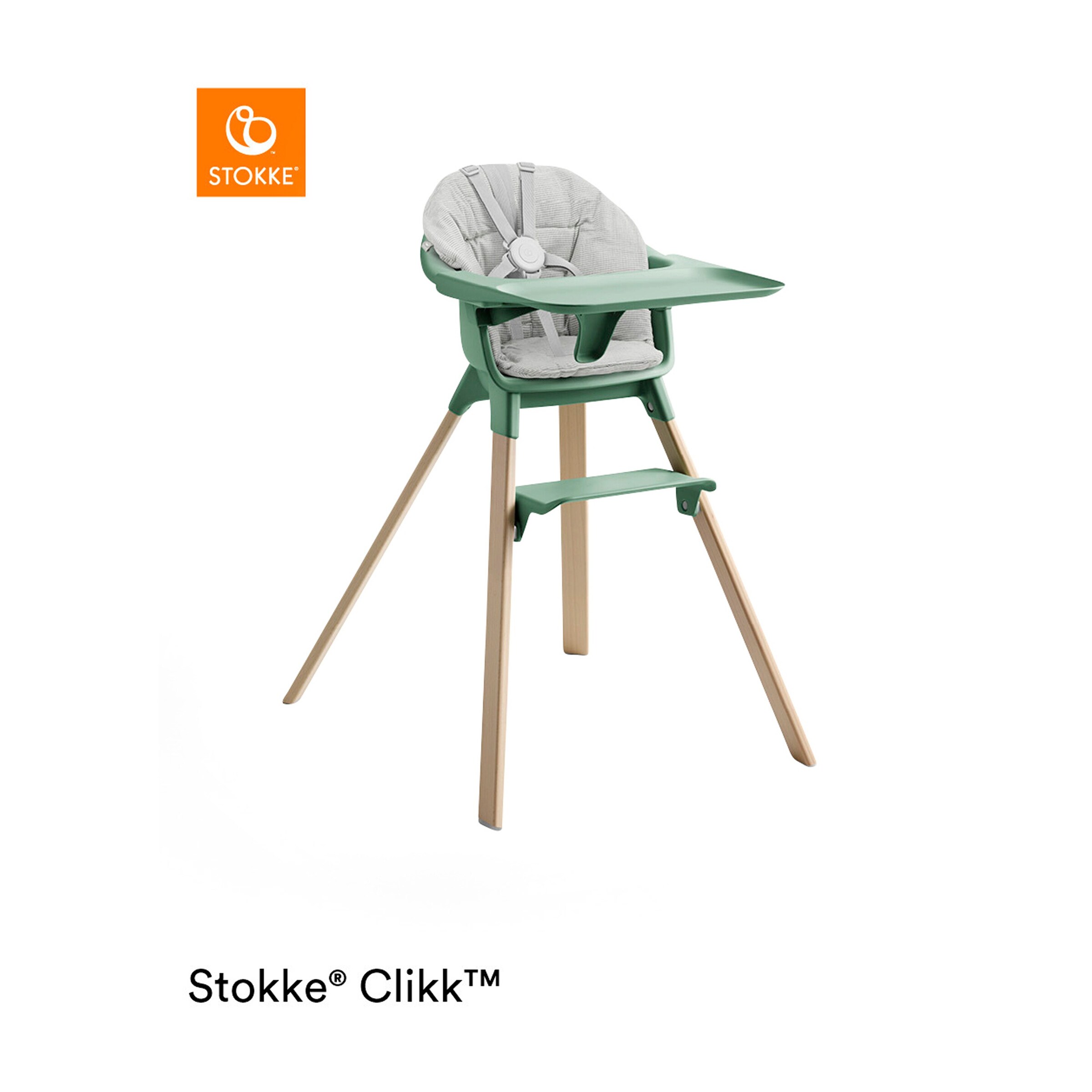 Stokke® - CLIKK™ Sitzkissen Organic Cotton mit schmutzabweisender Beschichtung Nordic Grey