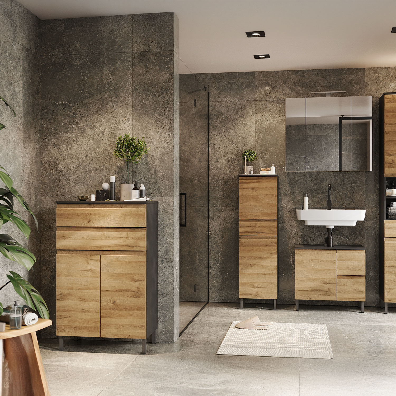 Badezimmer Schrank Silas