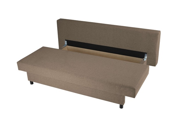 Home affaire 3-Sitzer »SAWYER Schlafsofa mit Bettkasten und Wellenunterfederung« pflegeleichte Bezüge: Velvet & Struktur, B/T/H 193/86/83,5 cm