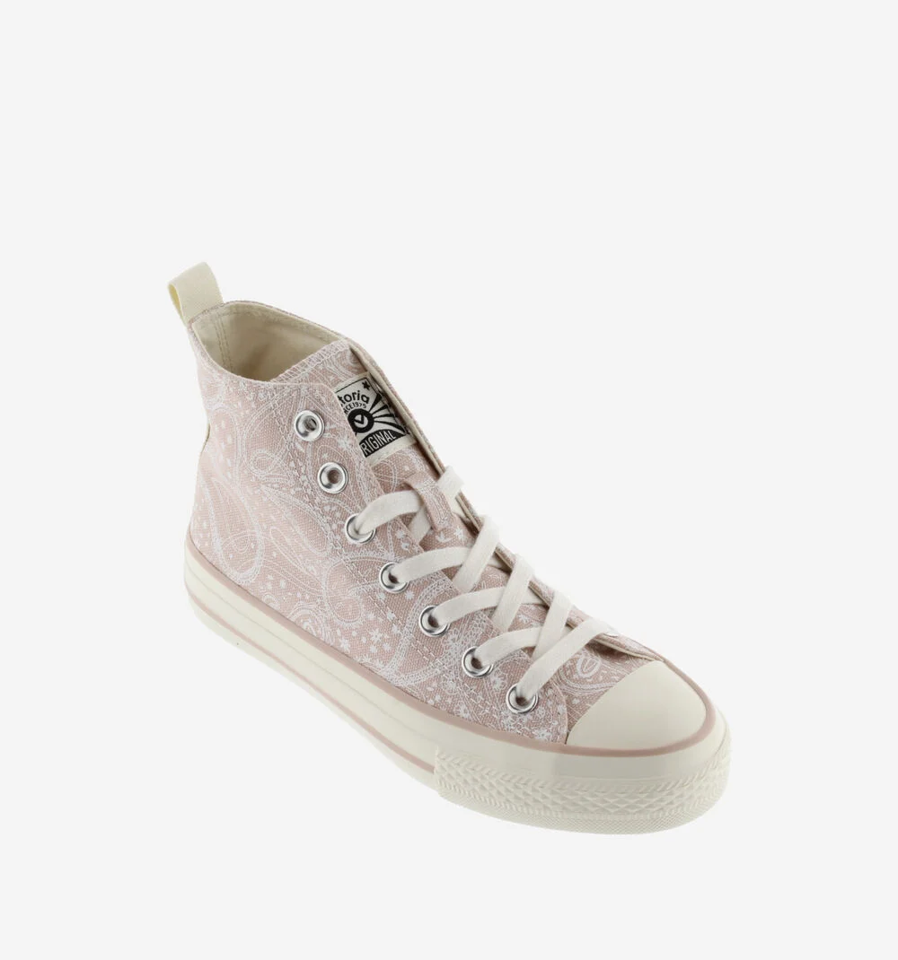 TRIBU BRILLO BANDANA TOILE BRILLANT Baskets montantes imprimé bandana NUDE