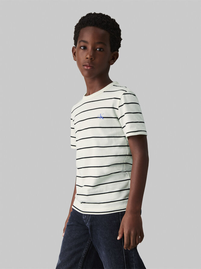 Calvin Klein STRIPED 2P REG. T-SHIRT Heather grey / thin black stripes