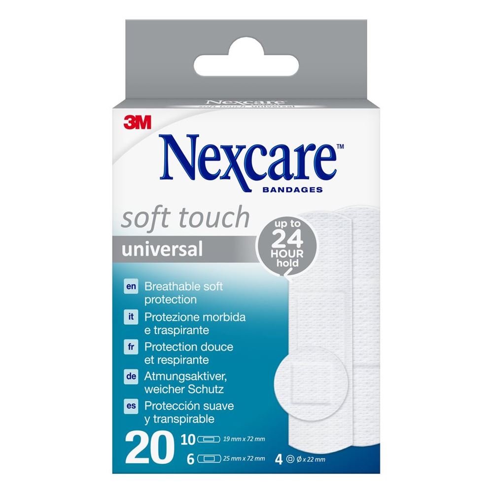 NEXCARE Pflaster Soft Touch Universal Pfl 3 Grössen assortiert 20 Stk