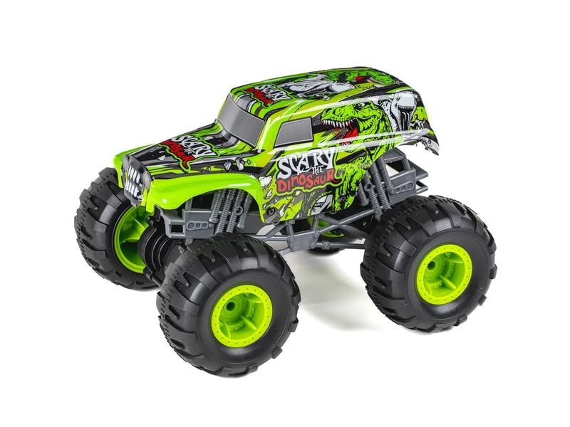 TEC-TOY Monster Truck Scary Monster Gyro & Sound, Grün, 1:1 4WD RC Monstertruck für Kinder ab 8 Jahren