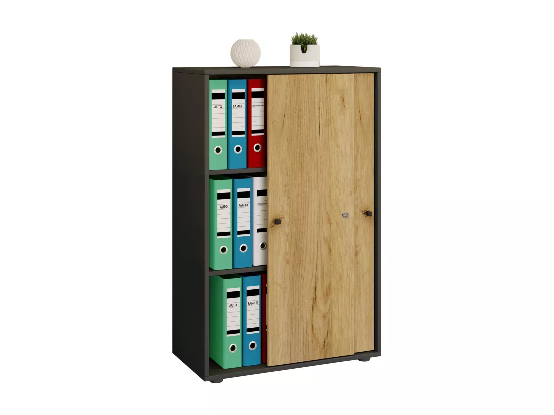Armoire de bureau portes coulissantes Lona 3x