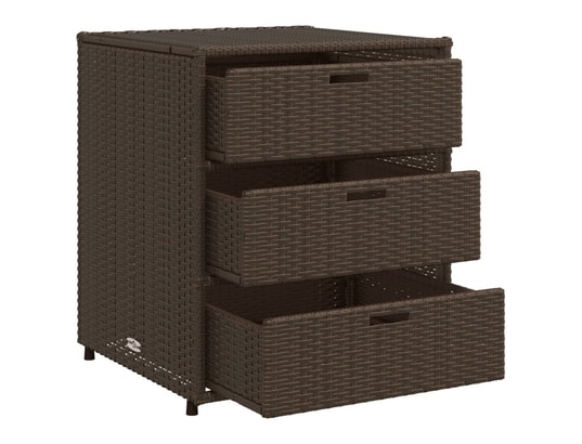 VIDAXL - Armoire de jardin Armoire de rangement de jardin marron 55x59x69cm résine tres...
