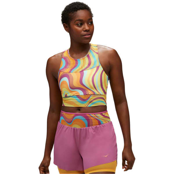 Brassière running HOKA ONE ONE W RACE DAY BRA PRINT TRAIL TOPO TRAIL TOPO
