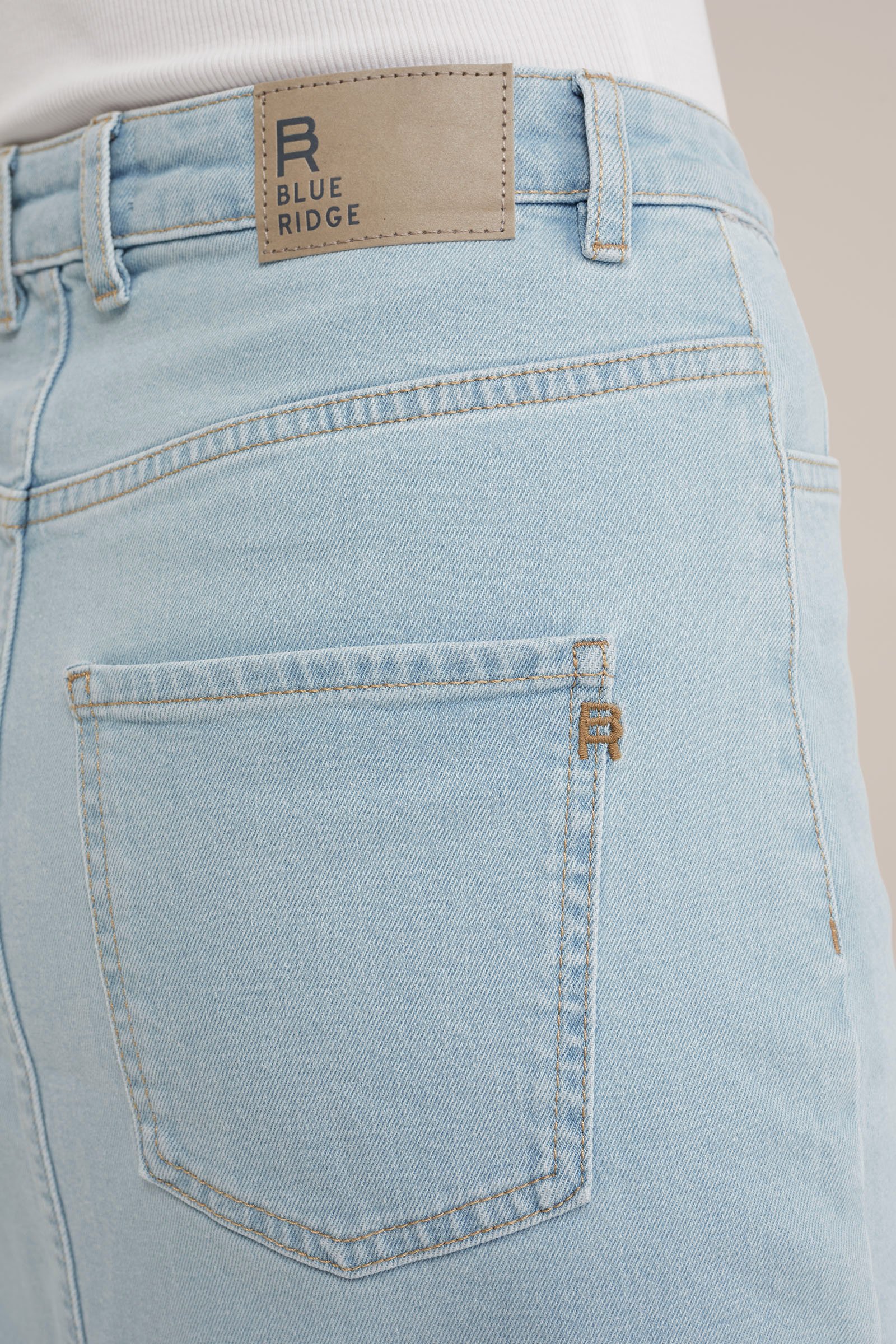high rise denim rok Blue Ridge Lichtblauw