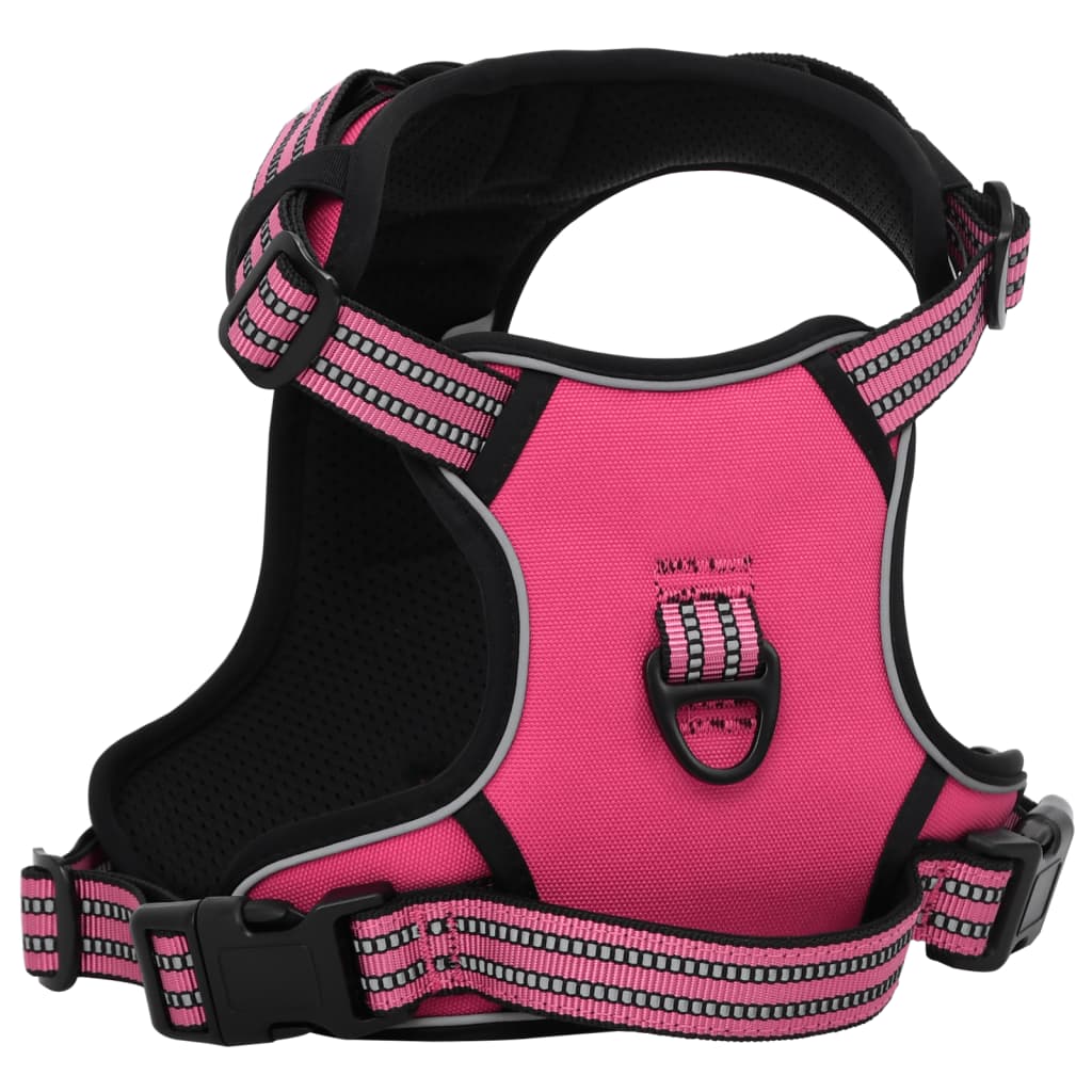 Coleira para cães VidaXL com faixas refletoras ajustáveis, rosa