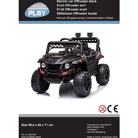 offroader elektrisk bil 12V