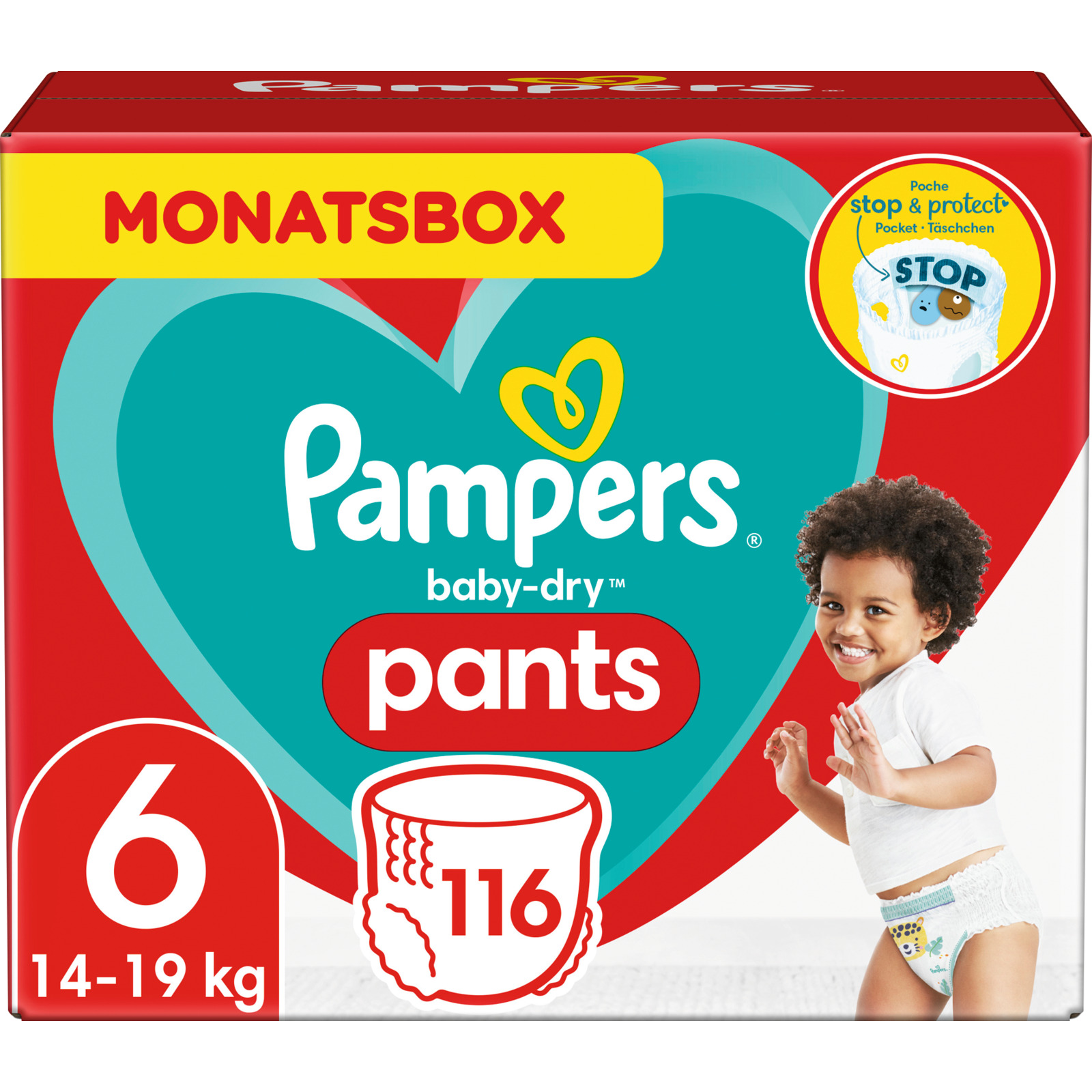 Pampers Gr. 6 Baby Dry Pants Extra Large 15 kg Monatsbox 116er