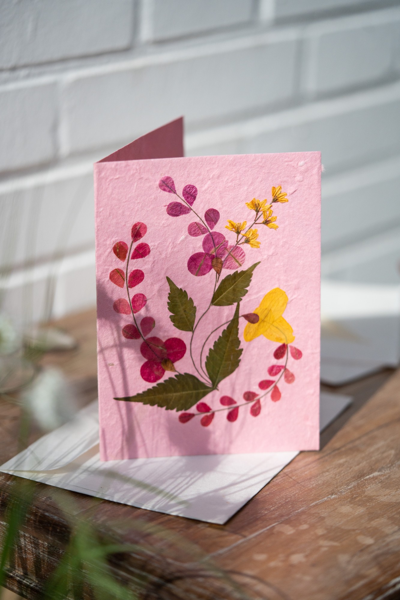 Grußkarte 'Blume', rosa, T 17,5 cm, B 12 cm günstig bestellen