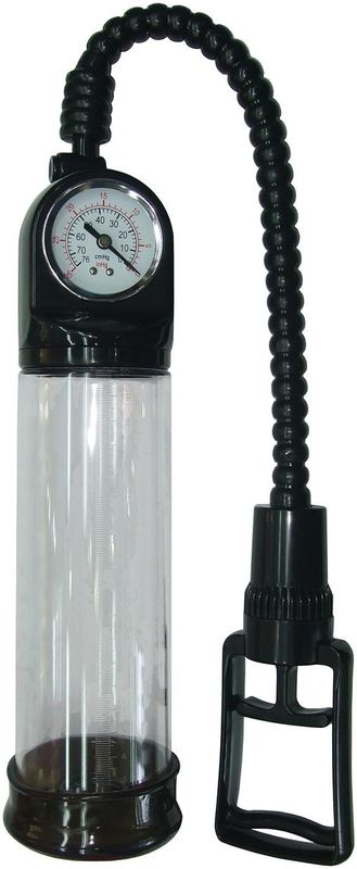 Seven Creations - Redline Psi Pump Clear - Penispomp - Zwart - Ø 70 mm