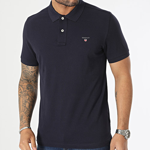 Polo Manches Courtes Original Pique Rugger 2201 Bleu Marine