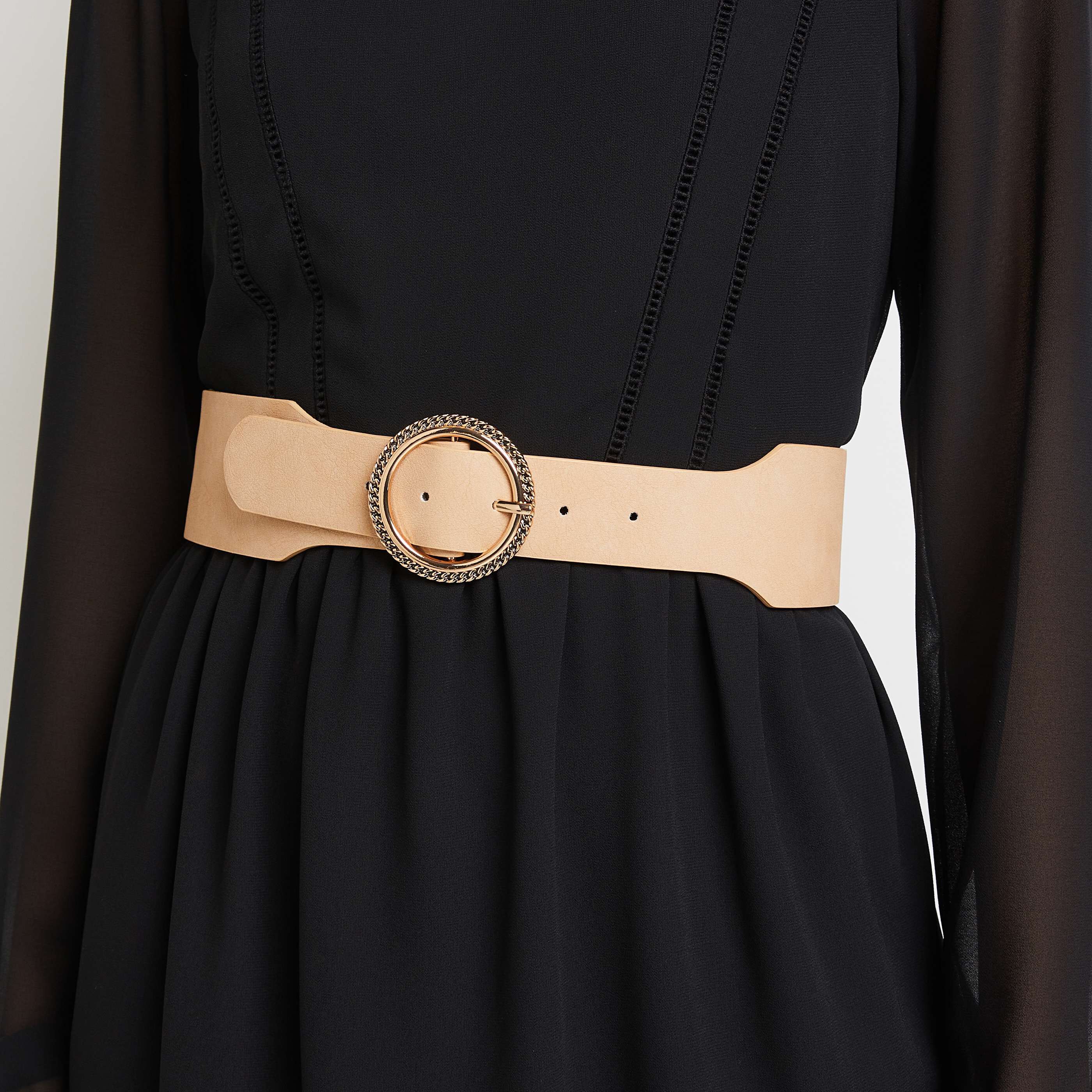 Ceinture large femme - BEIGE