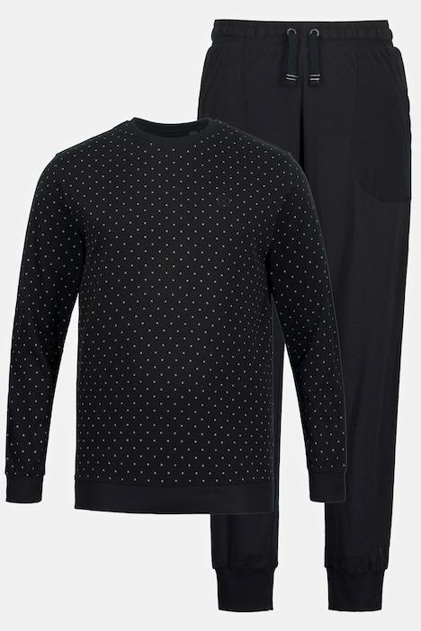 Schlafanzug, Bauchfit, Langarmshirt, lange Hose, bis 8 XL